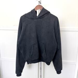 Jooniverse Lab Double Layered Washed Black Hoodie Sz S